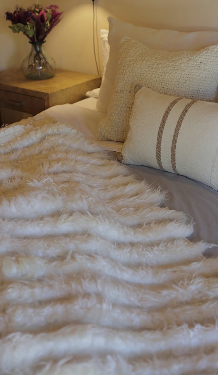 Lambskin Full Striped Blanket, photo 5 of 9
