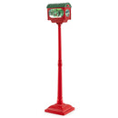 59 Inch Christmas Street Lamp with Sound-Activated Snow Globe Lantern-Red by DirectDeals