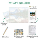 Snow Sunset Mountain