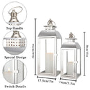 20.5"&15" High Stainless Steel Decorative Candle Lanterns ( Set of 2 )