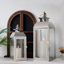 20.5"&15" High Stainless Steel Decorative Candle Lanterns ( Set of 2 )