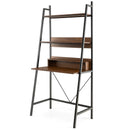 71” High Freestanding Laptop Desk with Open Shelves for Living Room Bedroom Study-Brown by LJGDeals