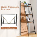 71” High Freestanding Laptop Desk with Open Shelves for Living Room Bedroom Study-Brown by LJGDeals