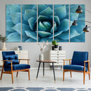 Large Agave Succulent Canvas Wall Art | Botanical Close-Up