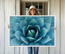 Large Agave Succulent Canvas Wall Art | Botanical Close-Up