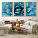 Large Agave Succulent Canvas Wall Art | Botanical Close-Up