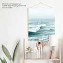 Large Blue Sea Waves. Surfing Themed Print by Wall Art Set