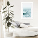 Large Blue Sea Waves. Surfing Themed Print by Wall Art Set