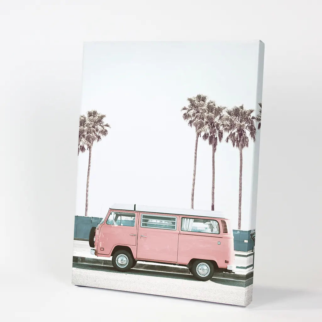 Travel Pink Van Wall Decor. California Summer Theme, photo 9 of 10
