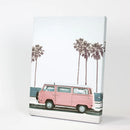 Travel Pink Van Wall Decor. California Summer Theme by Wall Art Set
