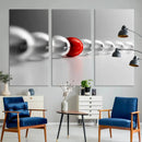 Large Wall Art Red Ball in Gray Balls Canvas Art Print Large by MyGreatCanvas | Canvas Wall Art Prints | Photo Prints & Wall Decor