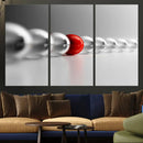 Large Wall Art Red Ball in Gray Balls Canvas Art Print Large by MyGreatCanvas | Canvas Wall Art Prints | Photo Prints & Wall Decor