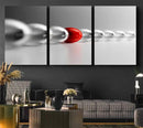 Large Wall Art Red Ball in Gray Balls Canvas Art Print Large by MyGreatCanvas | Canvas Wall Art Prints | Photo Prints & Wall Decor
