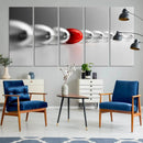 Large Wall Art Red Ball in Gray Balls Canvas Art Print Large by MyGreatCanvas | Canvas Wall Art Prints | Photo Prints & Wall Decor