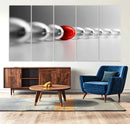 Large Wall Art Red Ball in Gray Balls Canvas Art Print Large by MyGreatCanvas | Canvas Wall Art Prints | Photo Prints & Wall Decor