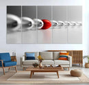 Large Wall Art Red Ball in Gray Balls Canvas Art Print Large by MyGreatCanvas | Canvas Wall Art Prints | Photo Prints & Wall Decor