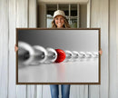 Large Wall Art Red Ball in Gray Balls Canvas Art Print Large by MyGreatCanvas | Canvas Wall Art Prints | Photo Prints & Wall Decor