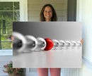 Large Wall Art Red Ball in Gray Balls Canvas Art Print Large by MyGreatCanvas | Canvas Wall Art Prints | Photo Prints & Wall Decor