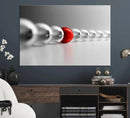 Large Wall Art Red Ball in Gray Balls Canvas Art Print Large by MyGreatCanvas | Canvas Wall Art Prints | Photo Prints & Wall Decor