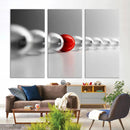 Large Wall Art Red Ball in Gray Balls Canvas Art Print Large by MyGreatCanvas | Canvas Wall Art Prints | Photo Prints & Wall Decor