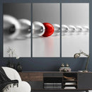 Large Wall Art Red Ball in Gray Balls Canvas Art Print Large by MyGreatCanvas | Canvas Wall Art Prints | Photo Prints & Wall Decor