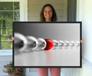Large Wall Art Red Ball in Gray Balls Canvas Art Print Large by MyGreatCanvas | Canvas Wall Art Prints | Photo Prints & Wall Decor