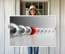 Large Wall Art Red Ball in Gray Balls Canvas Art Print Large by MyGreatCanvas | Canvas Wall Art Prints | Photo Prints & Wall Decor