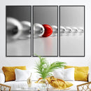 Large Wall Art Red Ball in Gray Balls Canvas Art Print Large by MyGreatCanvas | Canvas Wall Art Prints | Photo Prints & Wall Decor