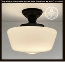 Milk Glass Opal Glass Schoolhouse Shade Replacement