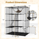 4-Tier Cat Cage with Skylight and Hammock for 1-4 Cats by LJGDeals