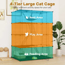 4-Tier Cat Cage with Skylight and Hammock for 1-4 Cats by LJGDeals