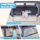 Large Baby Playpen BPA-Free Foldable Toddlers Safety Fence Play Yard-Dark Grey by LJGDeals