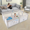 Large Baby Playpen with Pull Rings Ocean Balls and Cute Pattern by LJGDeals