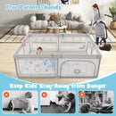 Large Baby Playpen with Pull Rings Ocean Balls and Cute Pattern by LJGDeals