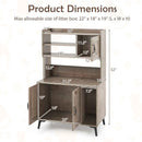 Large Cat Litter Box Enclosure with Display Storage Shelves by DirectDeals