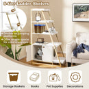 Large Cat Litter Box Enclosure with Storage and Ladder Shelf by DirectDeals
