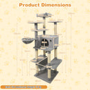 Large Cat Tree for Indoor Cats 63" Tall Cat Tower