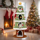 Large Christmas Cat Tree for Indoor Cats 61 Inch Cute Cat Tower with 4 Condos-Green by LJGDeals