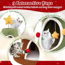 Large Christmas Cat Tree for Indoor Cats 61 Inch Cute Cat Tower with 4 Condos-Green by LJGDeals