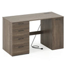 53 Inches Computer Desk with Power Outlets and 4 Storage Drawers by LJGDeals