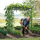 Large Garden Arch Trellis for Climbing Plants Outdoor Grape Vine Support-Black by LJGDeals