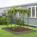 Large Garden Arch Trellis for Climbing Plants Outdoor Grape Vine Support-Black by LJGDeals