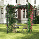 Large Garden Arch Trellis for Climbing Plants Outdoor Grape Vine Support-Black by LJGDeals