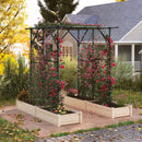 Large Garden Arch Trellis for Climbing Plants Outdoor Grape Vine Support-Black by LJGDeals