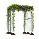 Large Garden Arch Trellis for Climbing Plants Outdoor Grape Vine Support-Black by LJGDeals