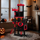 Large Gothic Cat Tree with Cat Condos and Plush Perches-Black & Red by LJGDeals