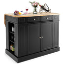 Kitchen Island with Storage and 3-Level Adjustable Shelves by LJGDeals