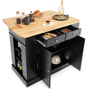 Kitchen Island with Storage and 3-Level Adjustable Shelves by LJGDeals