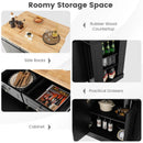 Kitchen Island with Storage and 3-Level Adjustable Shelves by LJGDeals