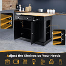 Kitchen Island with Storage and 3-Level Adjustable Shelves by LJGDeals